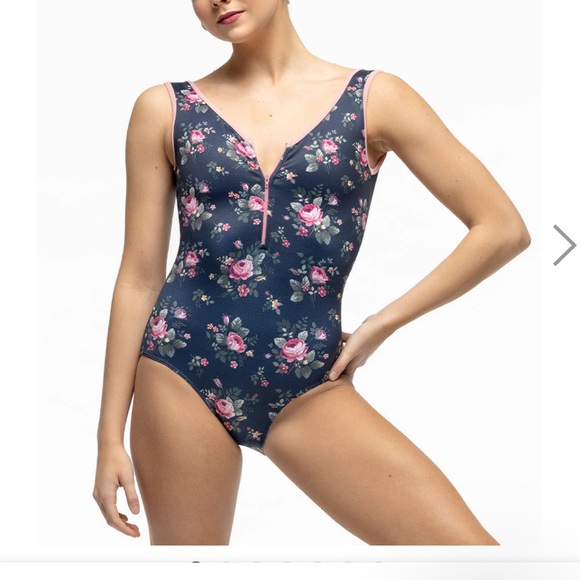 Eleve Chelsea Cottage Rose Leotard - Picture 1 of 7